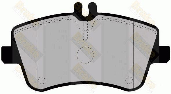 BRAKE ENGINEERING Комплект тормозных колодок, дисковый тормоз PA1367